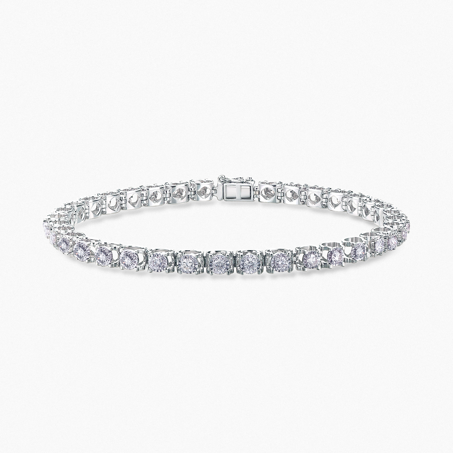 molaio CLASSIC Medium Tennis Bracelet with 1.5ct White Round Diamond