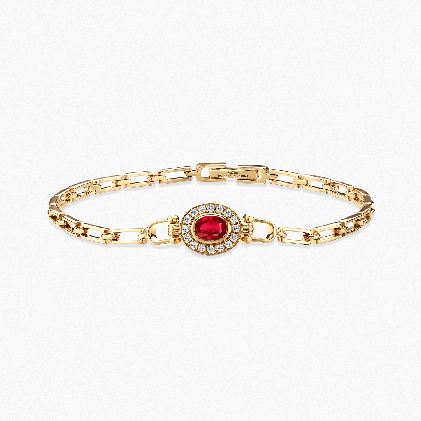 IMPERIA Chain Bracelet with 0.35ct Ruby