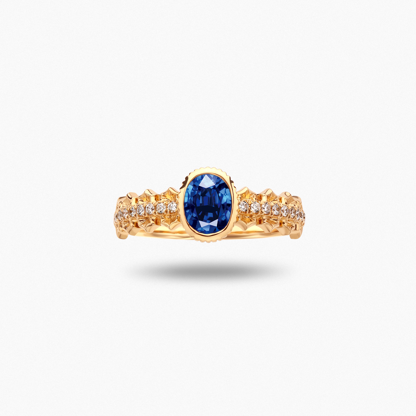 IMPERIA Vintage Engagement Ring with 0.70ct Sapphire