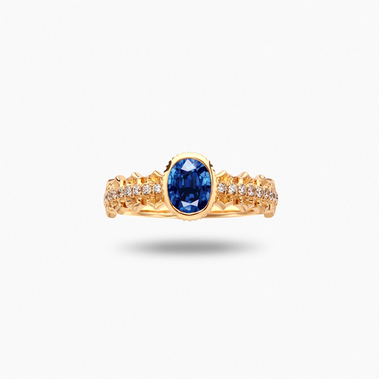 IMPERIA Vintage Engagement Ring with 0.70ct Sapphire