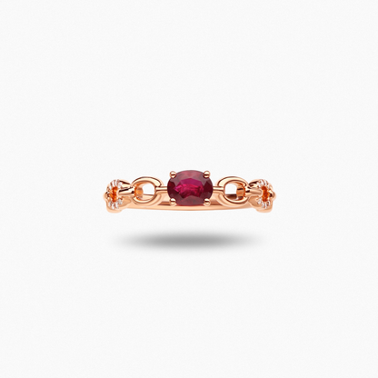 IMPERIA Vintage Engagement Ring with 0.35ct Ruby