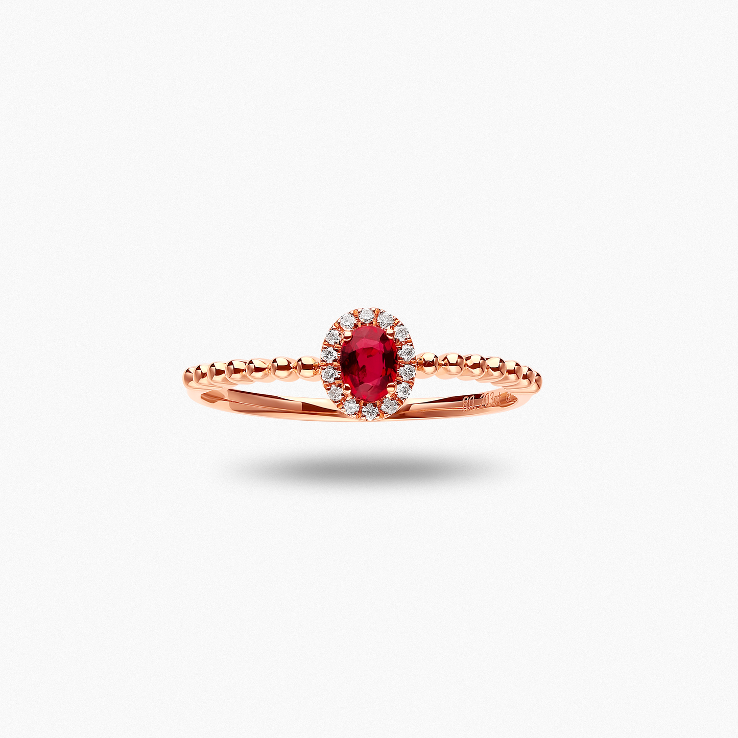 IMPERIA Classcal Design Vintage Ring with 0.20 Carat Ruby