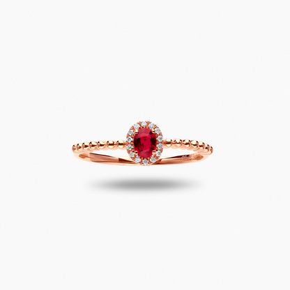 IMPERIA Classcal Design Vintage Ring with 0.20 Carat Ruby