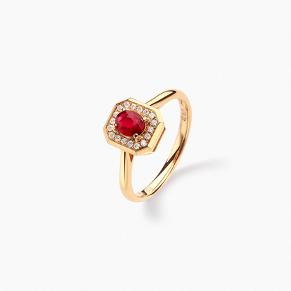 IMPERIA Vintage Ring with 0.40 Carat Ruby