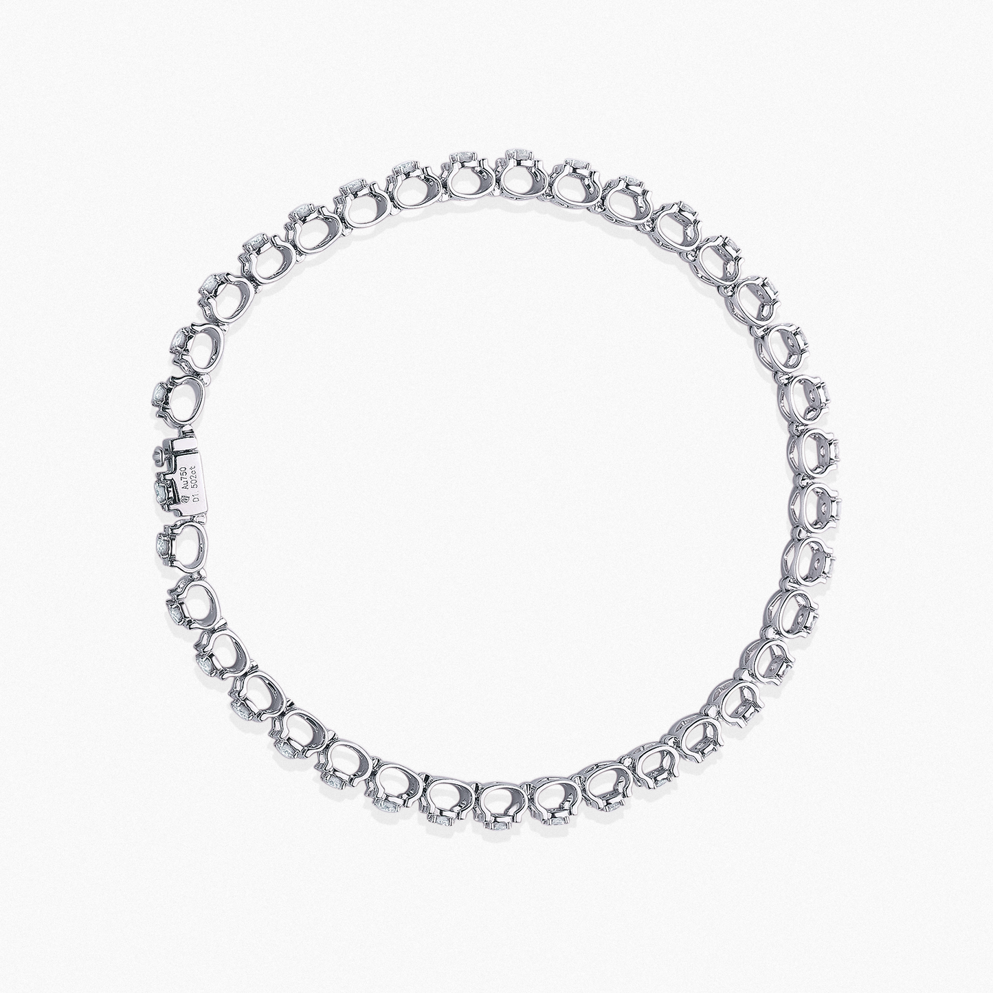 molaio CLASSIC Medium Tennis Bracelet with 1.5ct White Round Diamond