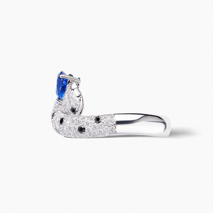 SNOW LEOPARD Claw Hug Ring with a 0.50 Carat Sapphire